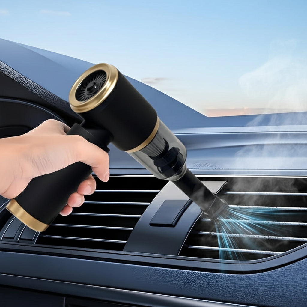 🧹 AirMax Mini – Aspirateur sans fil 2-en-1 avec souffleur et embouts multifonctions