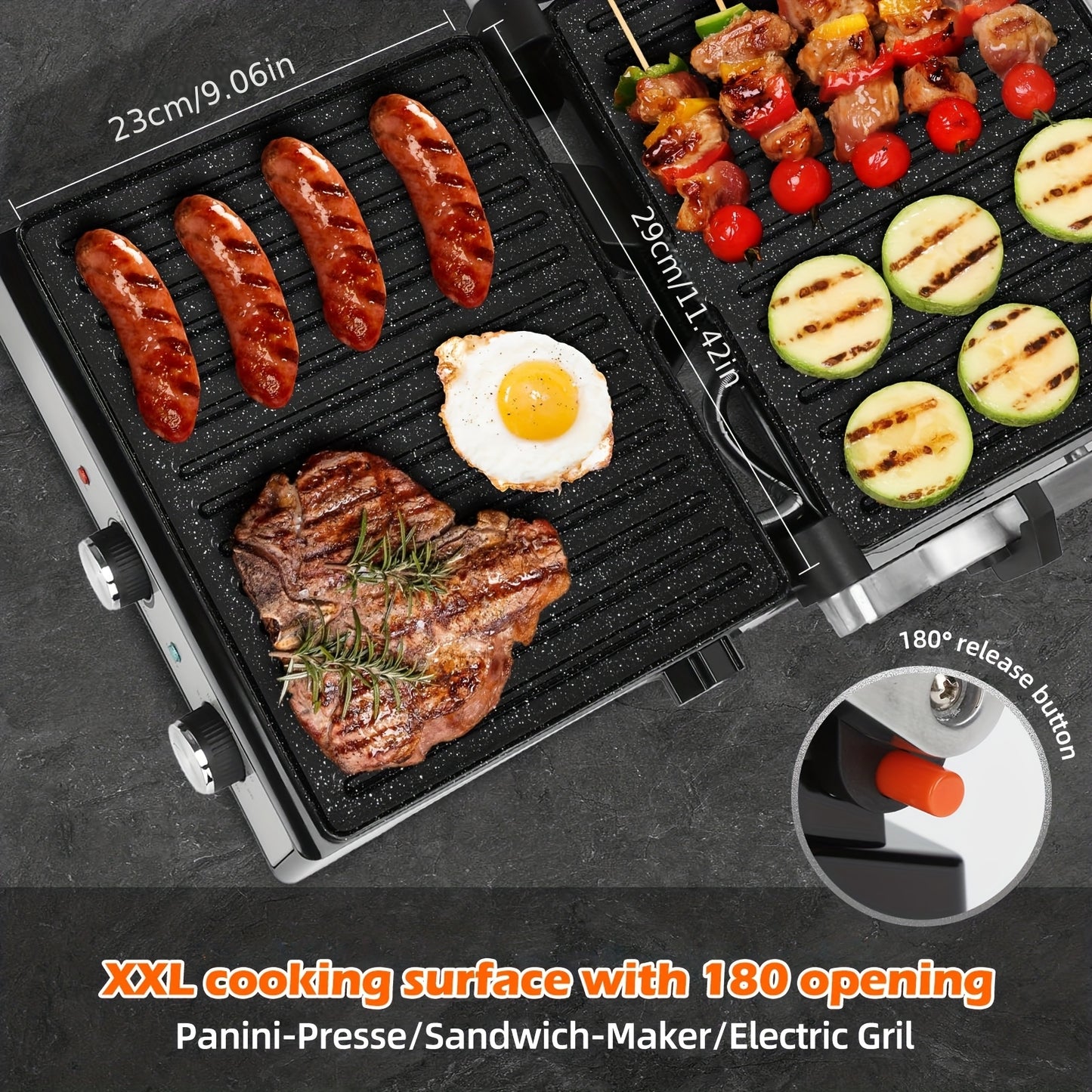 🥪 Grill Panini Pro 1700W – Appareil à panini et grill multifonction