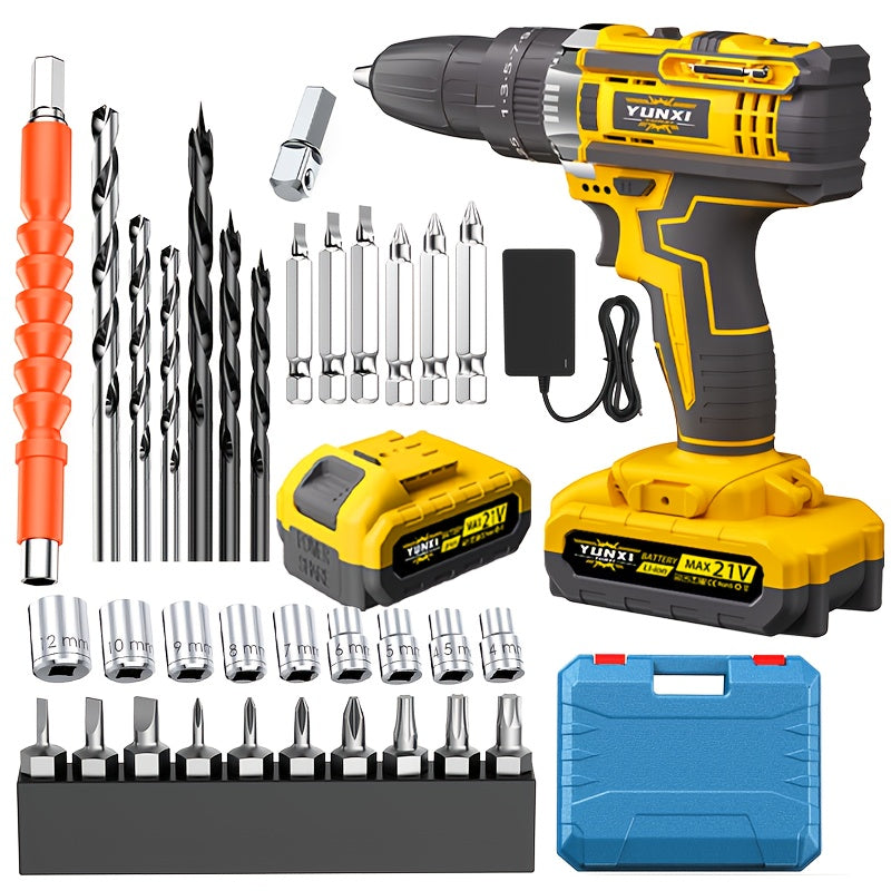 🔩 DrillPro 21V – Perceuse visseuse sans fil professionnelle avec batterie lithium et accessoires