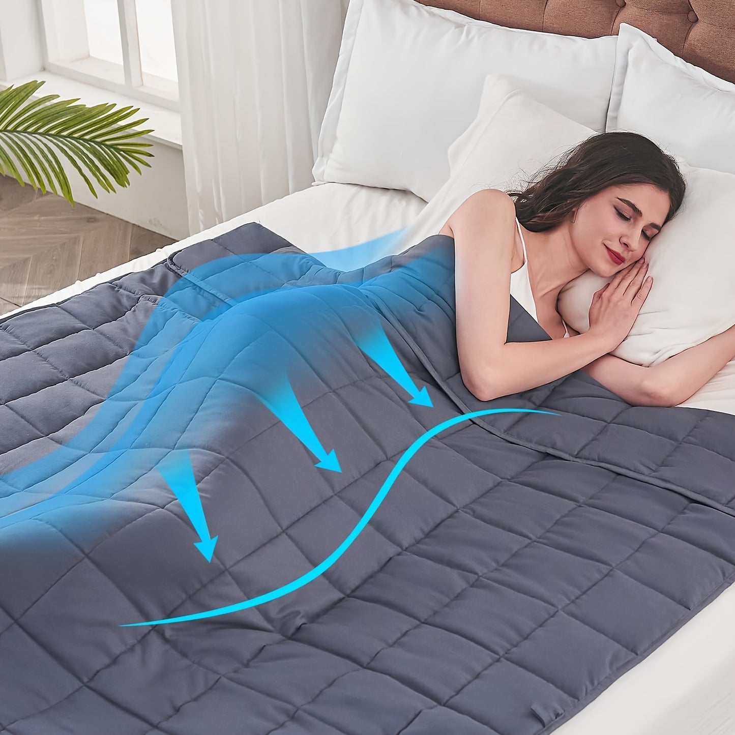🛌 ZenWeighted – Couverture Pondérée Anti-Stress pour Sommeil Réparateur