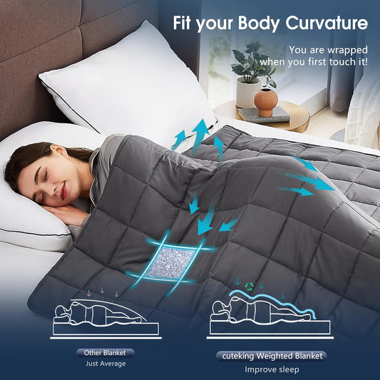 🛌 ZenWeighted – Couverture Pondérée Anti-Stress pour Sommeil Réparateur
