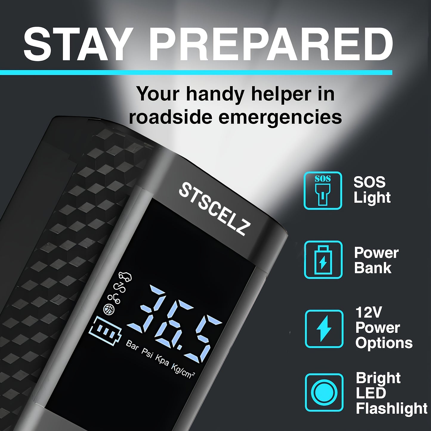 🔧 AirPro X150 – Compresseur d’air portable sans fil pour pneus