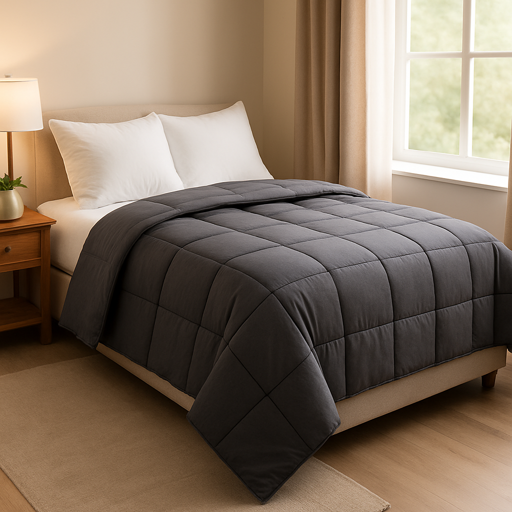 🛌 ZenWeighted – Couverture Pondérée Anti-Stress pour Sommeil Réparateur