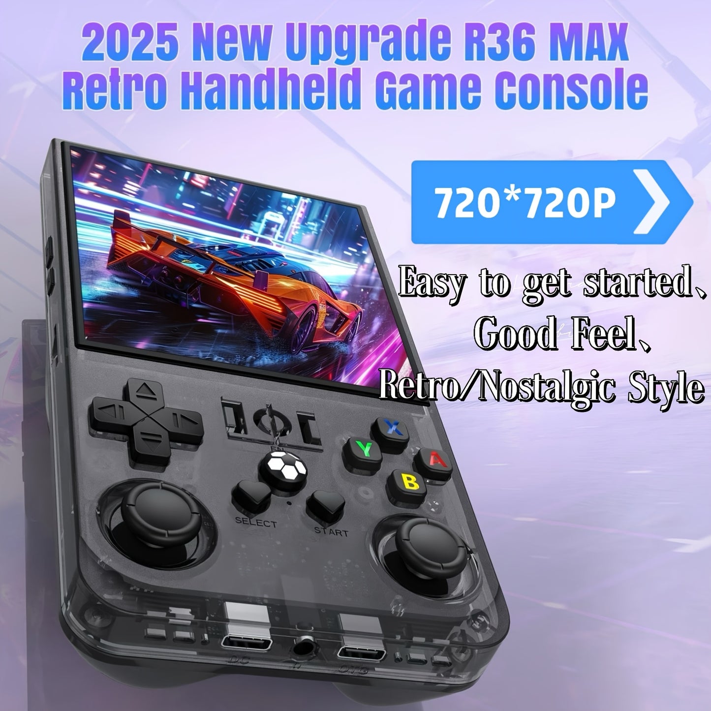 🕹️ RetroMax R36 – Console de jeux rétro portable 128 Go (10 000+ jeux intégrés)